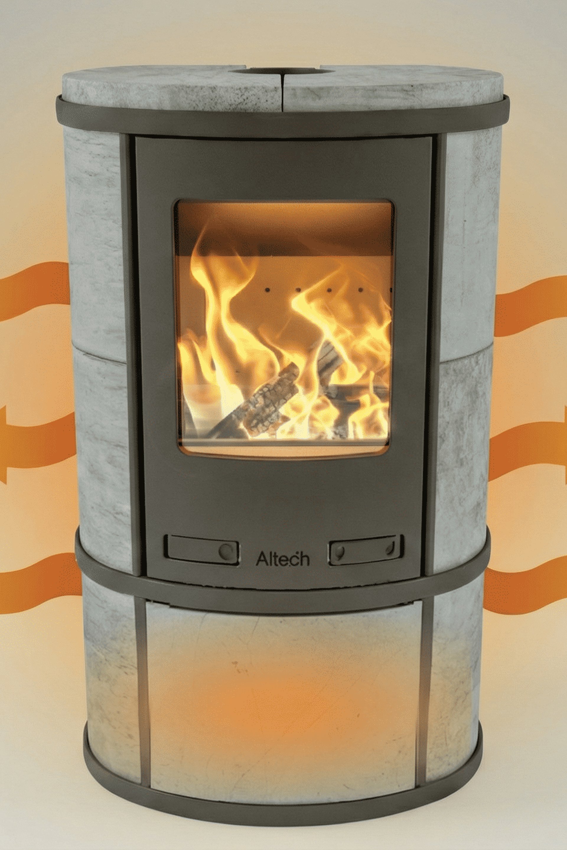 Hybride kachel van Altech: hout en elektrisch verwarmen in perfecte balans